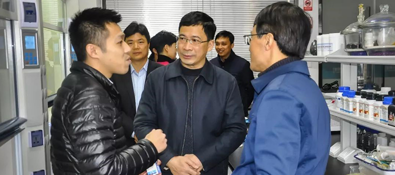 省發改委詹晨輝副主任一行蒞臨廈門捌斗新材料科技有限公司指導工作